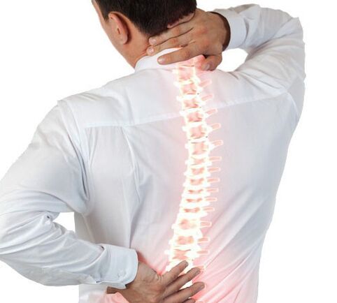 Osteochondrosis of the spine in a man