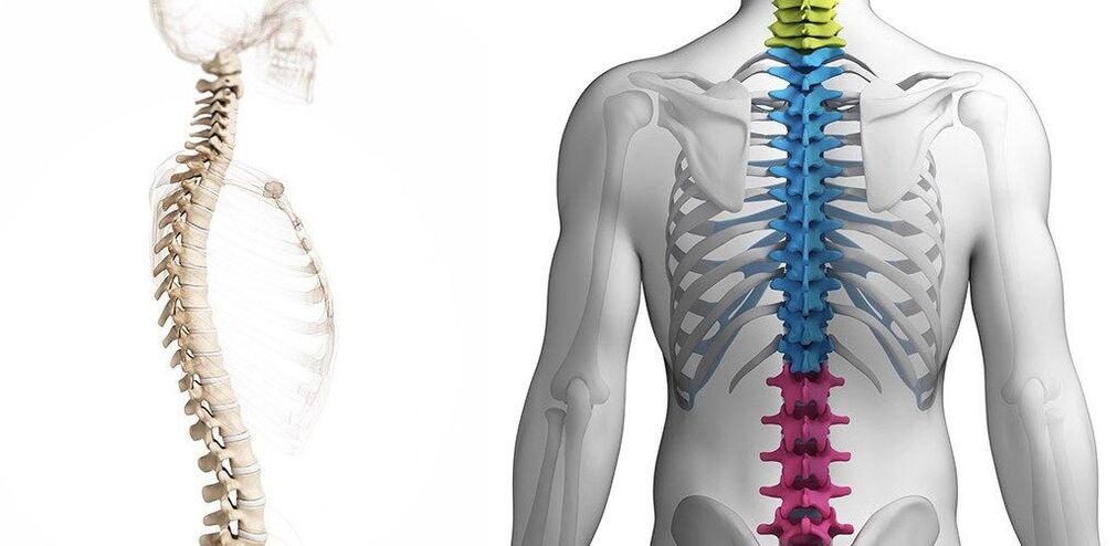 Lesion of the thoracic spine with osteochondrosis