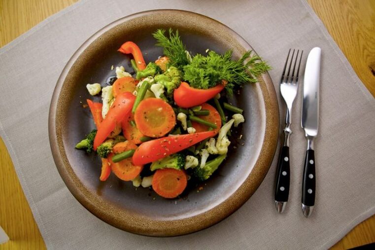 Vegetable salad for osteochondrosis