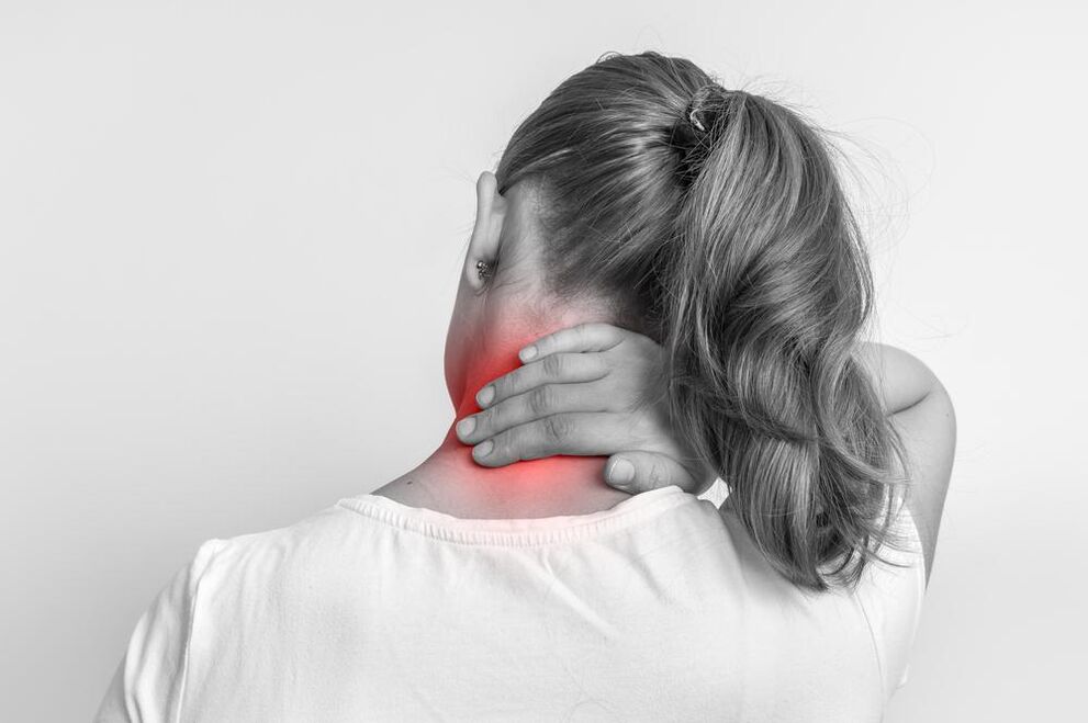 Neck pain in osteochondrosis