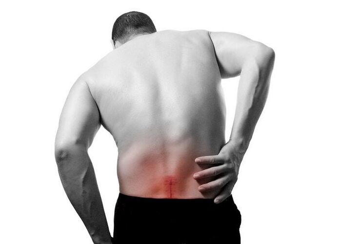 Back pain in the lumbar region